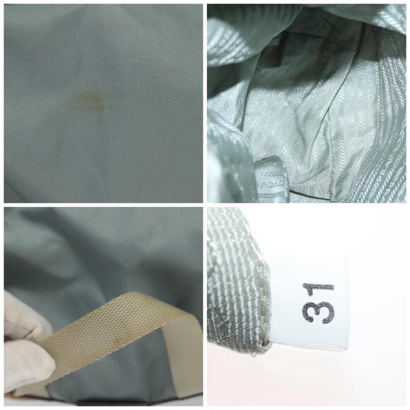 PRADA Backpack Nylon Light Blue Silver Auth BA5026 - Picture 15 of 16